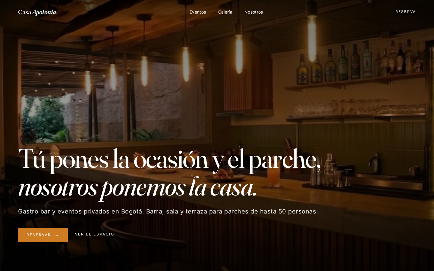 Casa Apolonia website home page