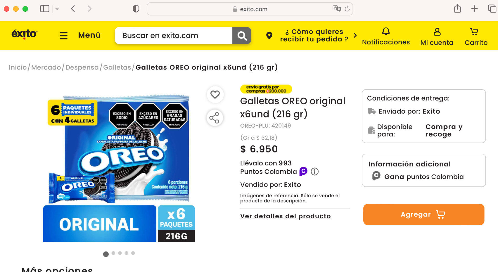 Oreo on exito.com